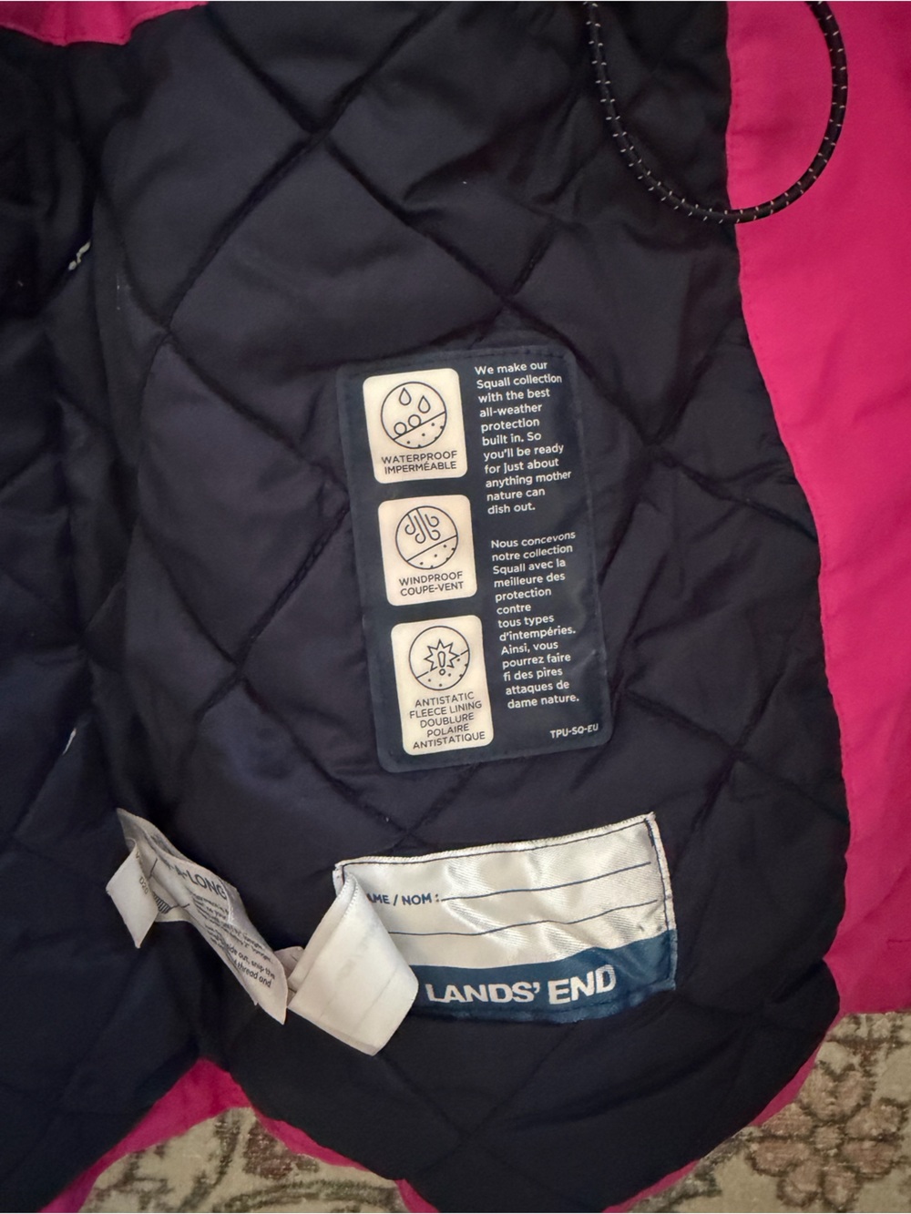 lands end kids squall insulated grow-a-longs winter jacket - Picture 8 of 8